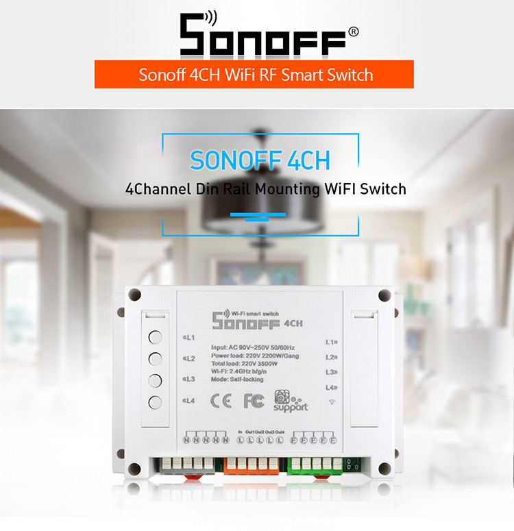 4ch Sonoff Wifi RF Smart Timer Switch